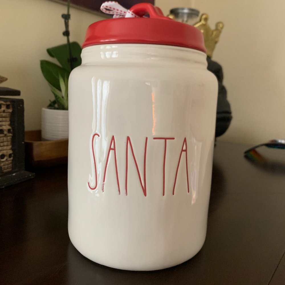 BRAND NEW Rae Dunn Santa Canister, Cookie Container, Christmas Cookie Jar